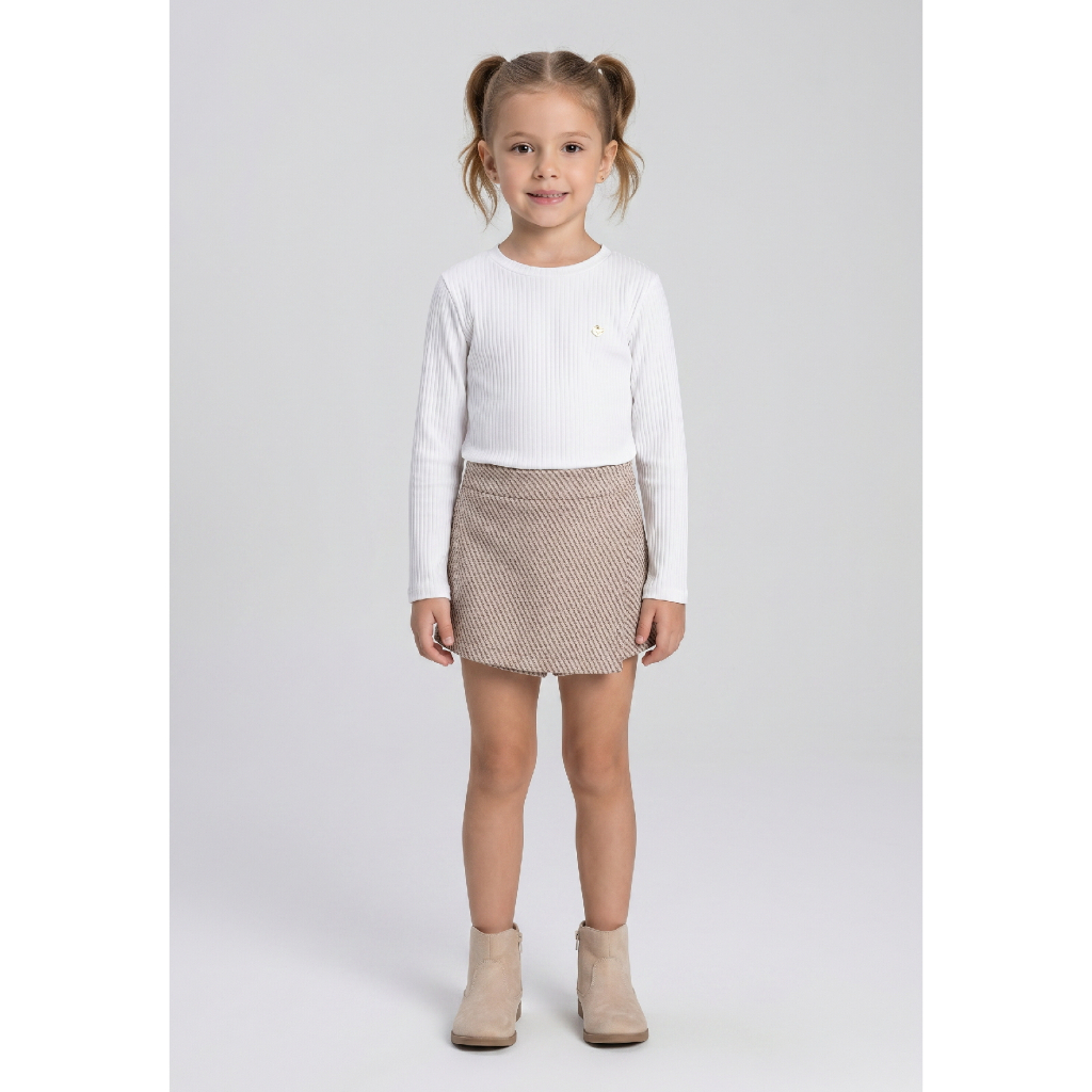 Conjunto para Menina de Blusa e Short-Saia Guloseima