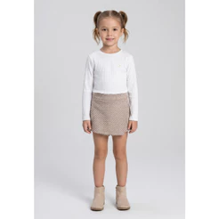 Conjunto para Menina de Blusa e Short-Saia Guloseima