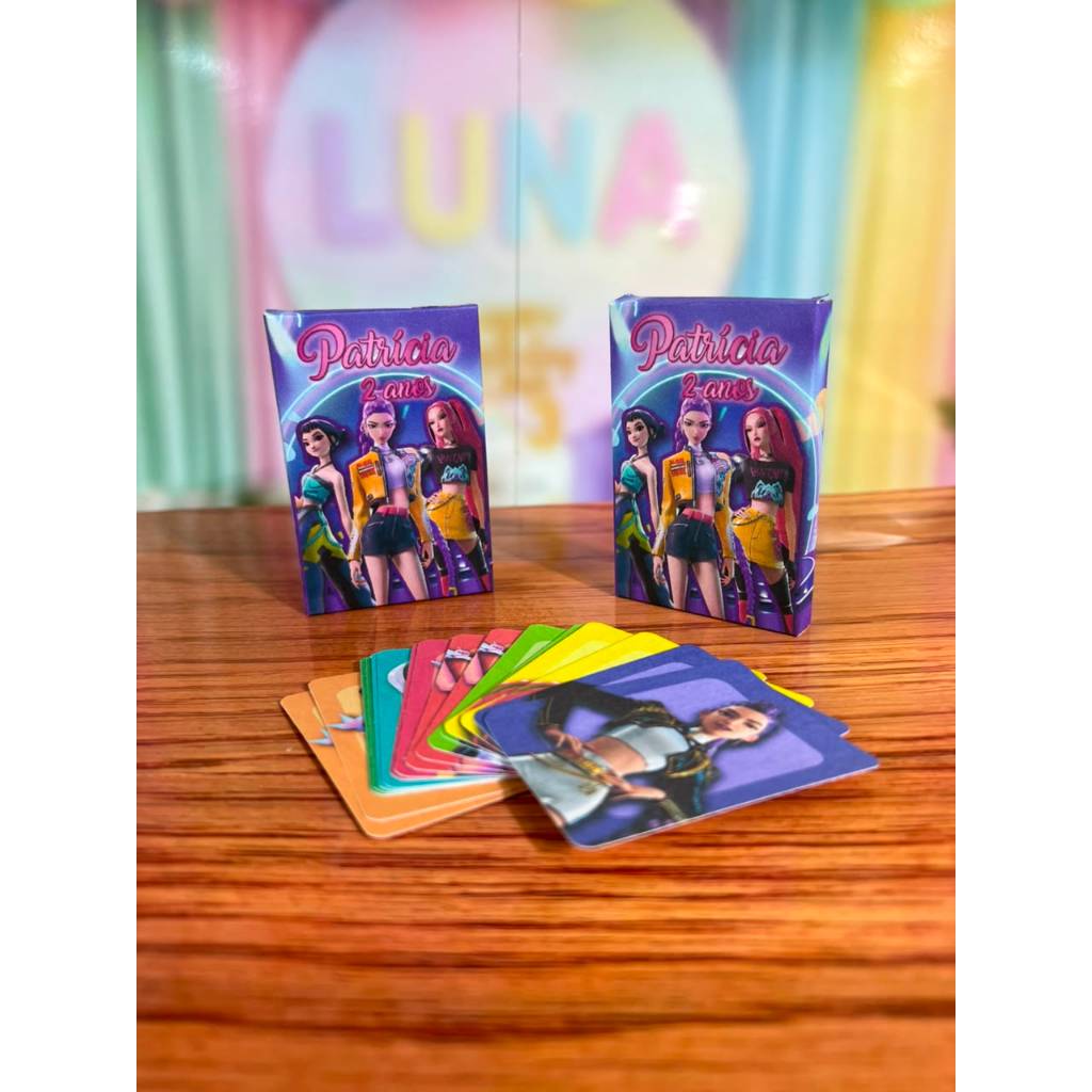 Jogo da Memória Personalizado Guerreiras do Kpop Lembrancinha Kit Festa K-pop