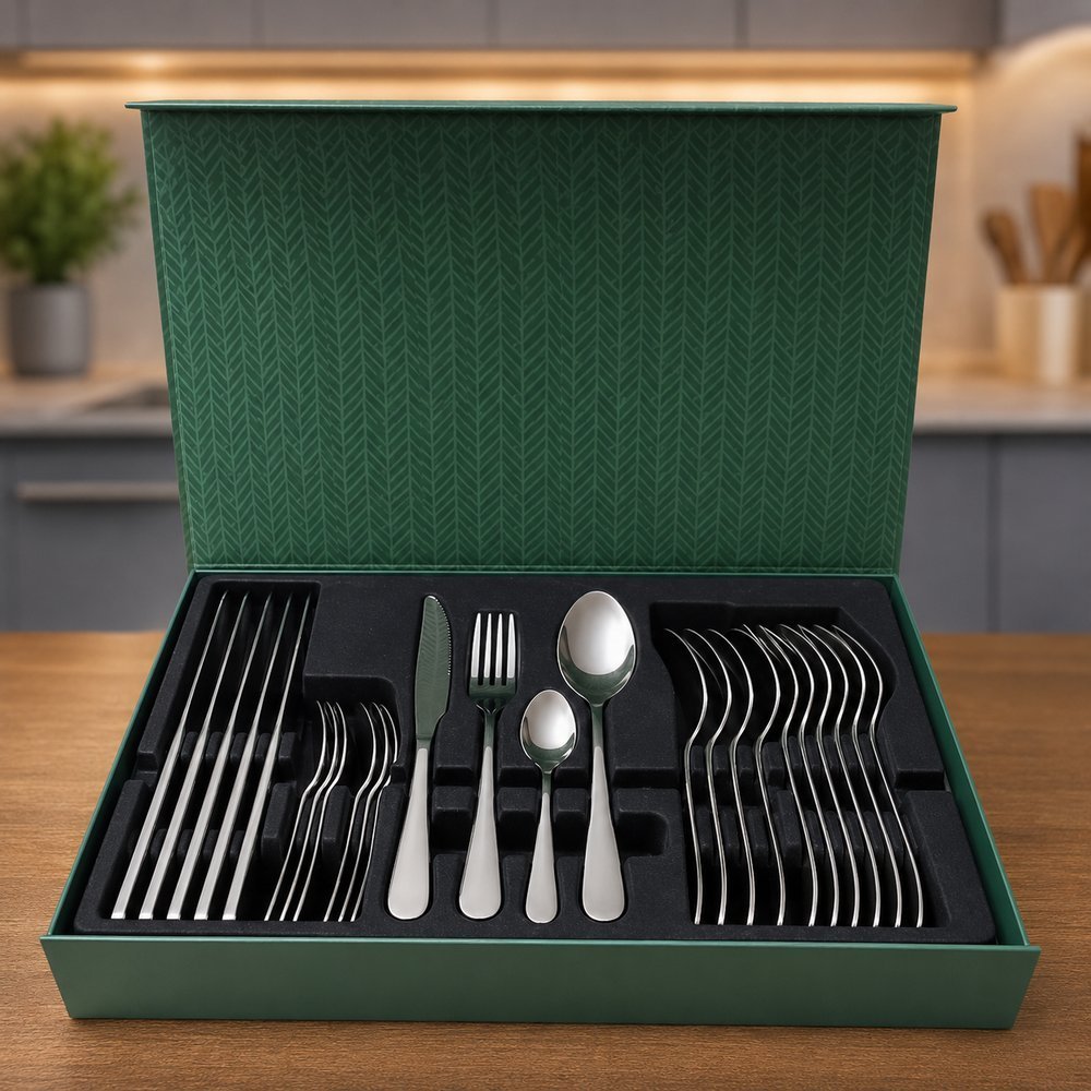 Conjunto 24 Talheres Prime Inox Colheres Garfos Facas