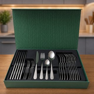Conjunto 24 Talheres Prime Inox Colheres Garfos Facas