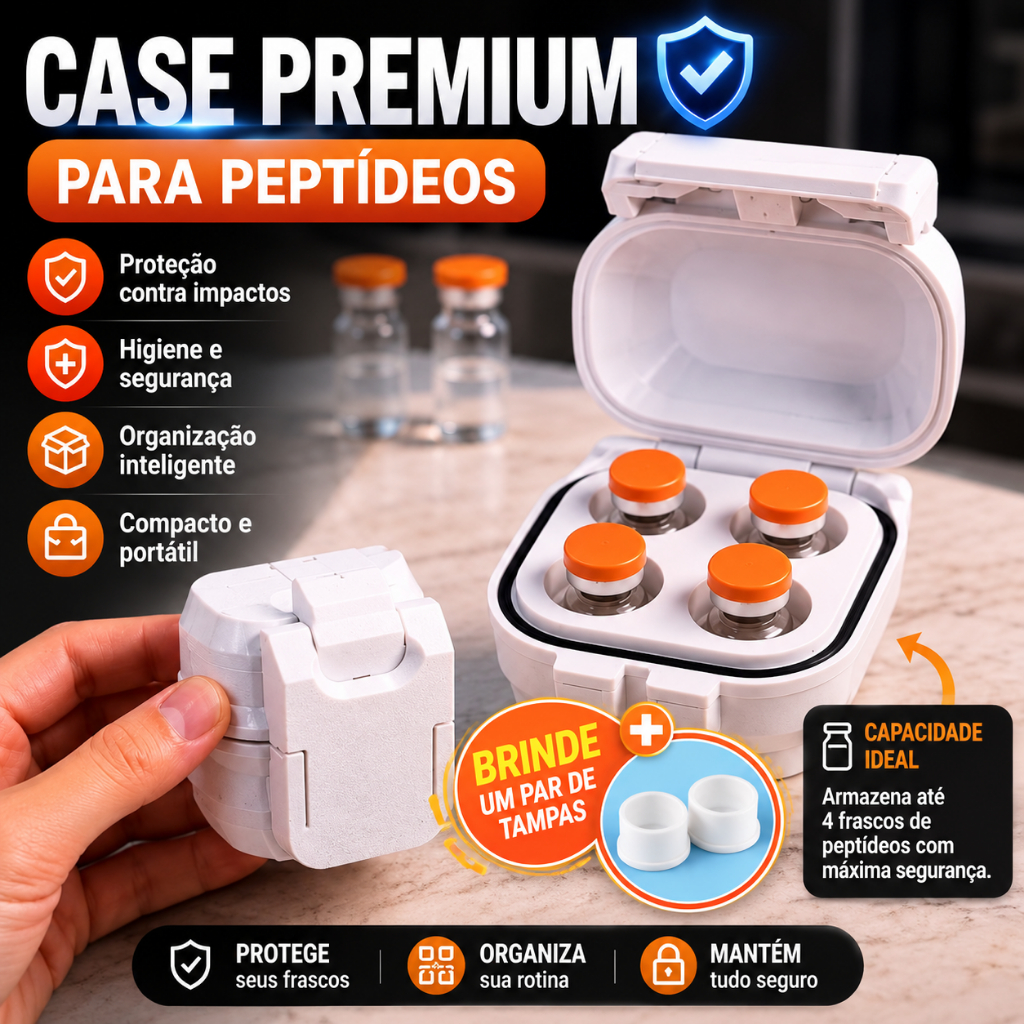 Kit Porta Ampolas 3ml ou 5ml P/ 4 Unidades case  Estojo Organizador Seguro tirze,