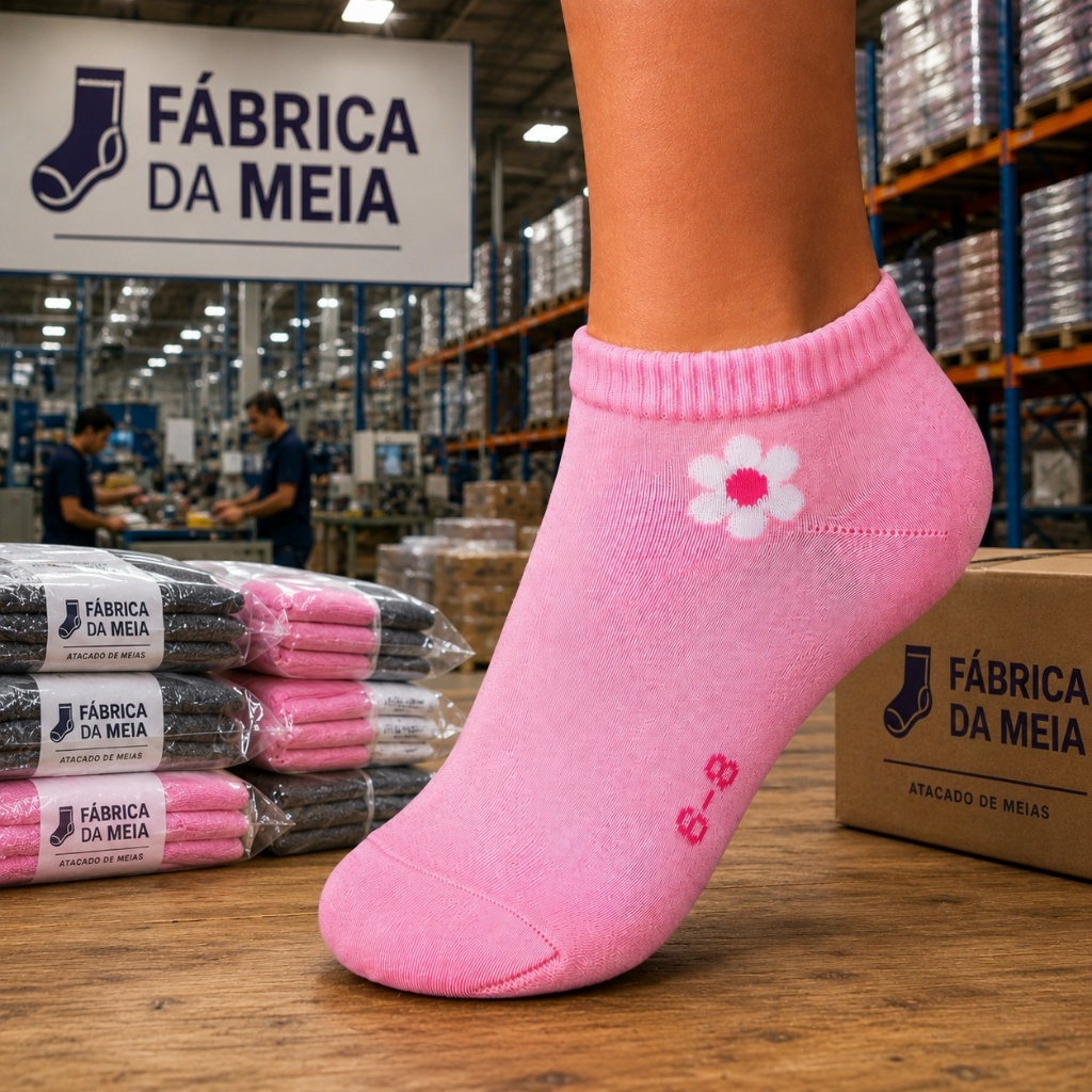 Kit 3, 6 ou 12 Pares de Meias Soquete Cano Curto Infantil Feminina Menina 6 a 8 Anos Envia Estampa e Cor Aleatória