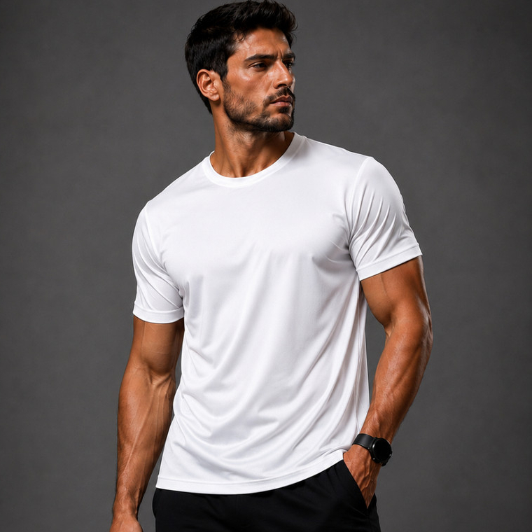 Camisas Masculinas Dry Fit Academia Treino Fitness Corrida Esportiva Básica Lisa Manga Curta