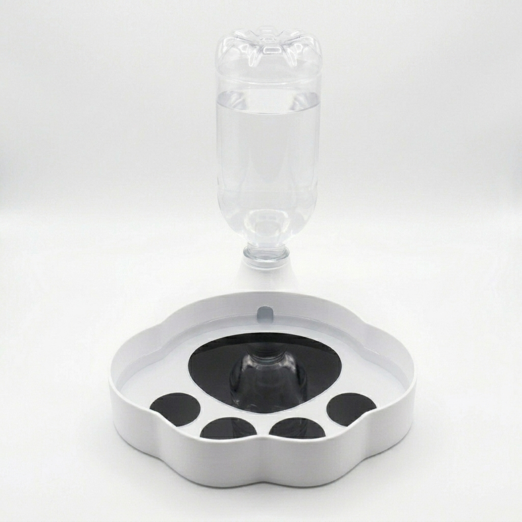 Bebedouro Automático para Gato e Cachorro Pequeno - Usa Garrafa Pet Comum - Água Sempre Fresca - Sem Energia Elétrica