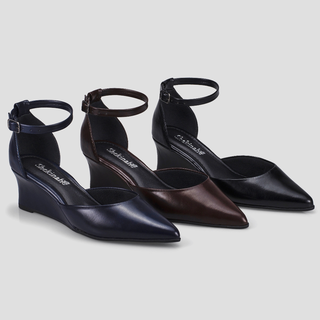 Scarpin Feminino Shekinah Salto Cunha Bico Fino Salomé Confortável Moda