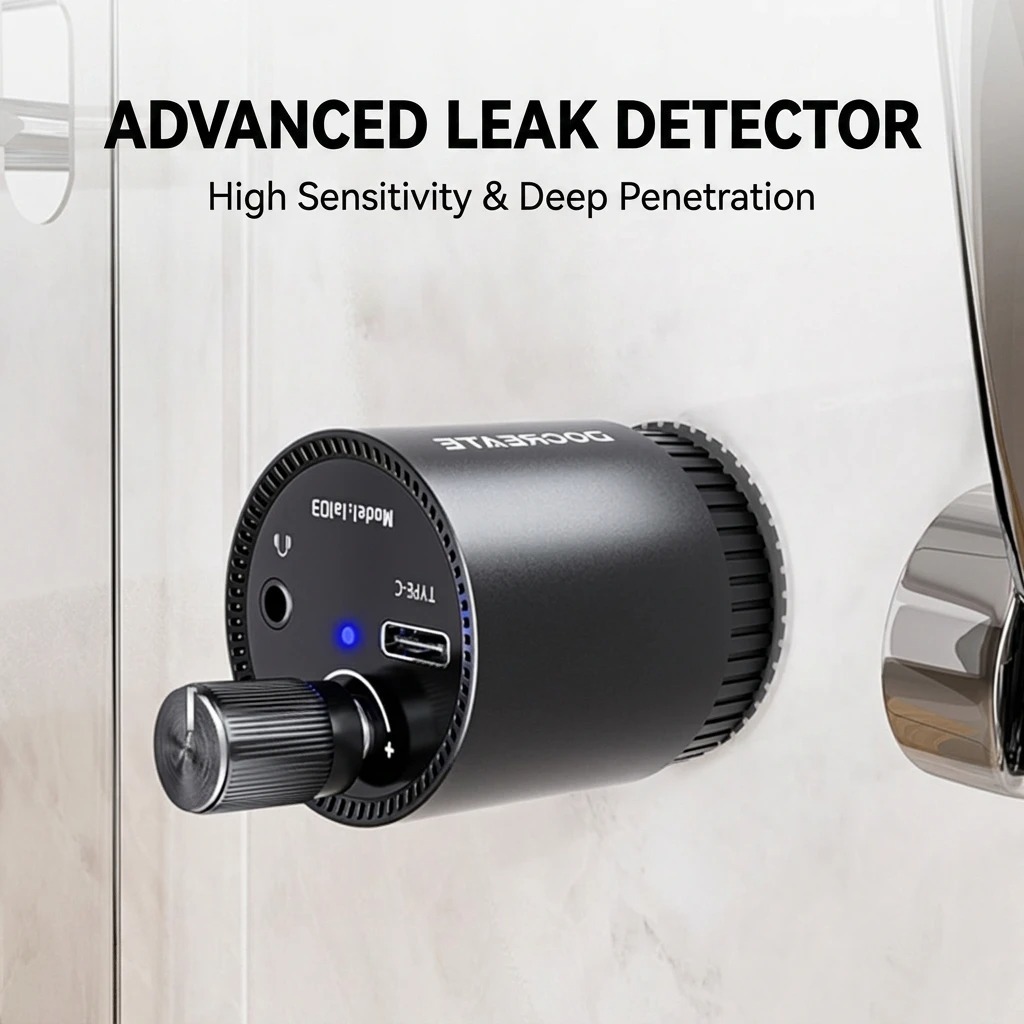 🔧 Detector de Vazamento de Água Multifuncional com Sensor Acústico – Localizador de Vazamentos em Tubulações