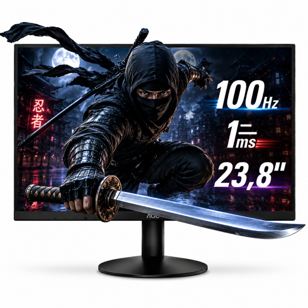 Monitor Aoc 23,8 Gaming Led Full Hd 100hz 1ms Vesa 24b30hm2 Preto 127/220v