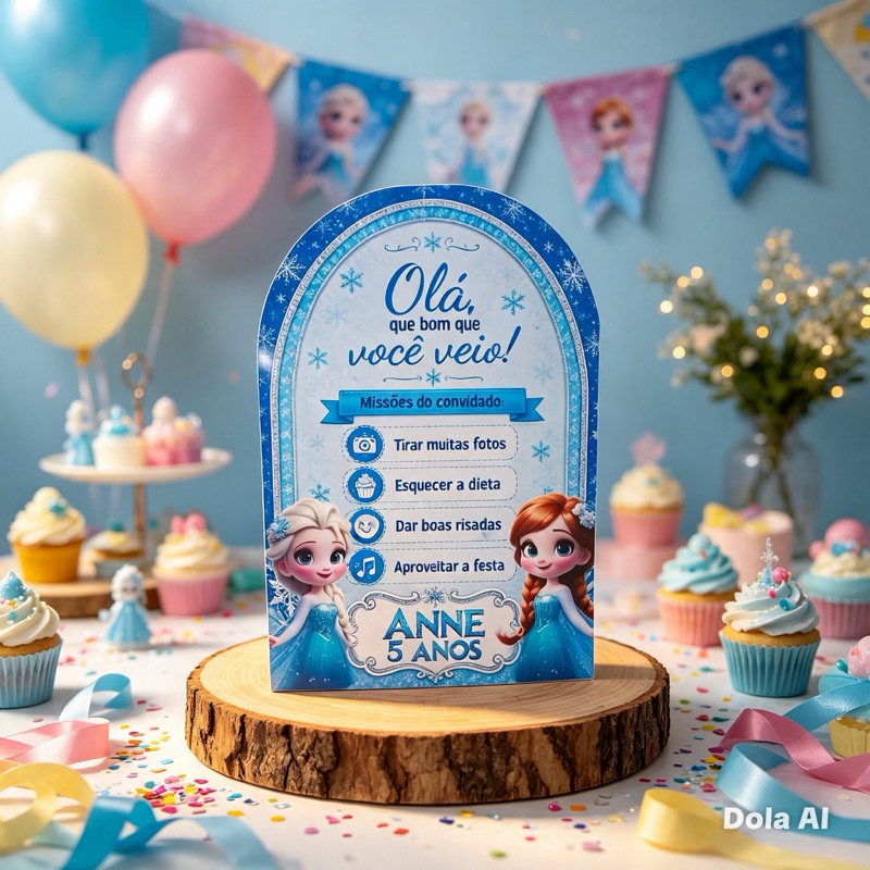 Plaquinhas de  Agradecimento Personalizada FROZEN CUTE Festa Infantil | Decoração Aniversário | Fazemos Todos os Temas