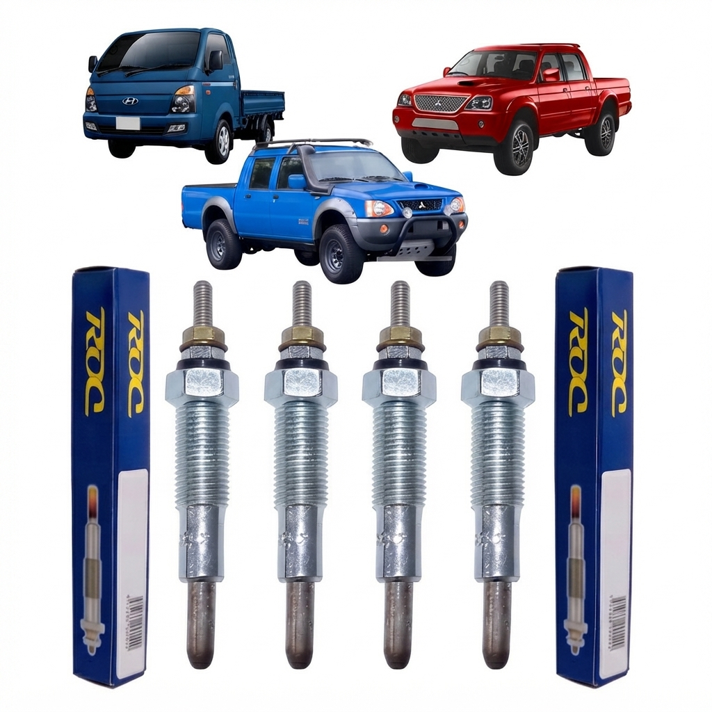 Jogo 4 Velas Aquecedoras L200 Pajero HR H100 2.5 Diesel 12V Frontier 15113 Produto Novo