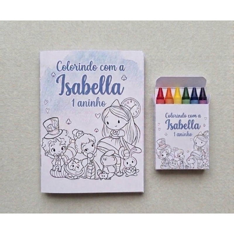 Kit com 10,20,30 ou 40 unid. de Livro de Colorir Personalizado – Lembrancinha de Aniversário - Fazemos o tema escolhido