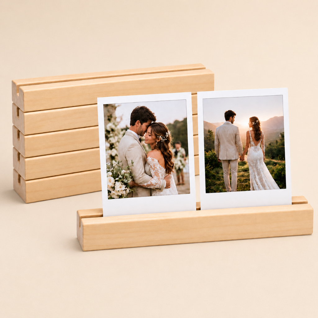 Kit 5 / 10 / 15 / 20 / 30 / 40 / 50 Suportes Porta Retrato Base De Madeira 16x2cm Decoração Lembrancinha