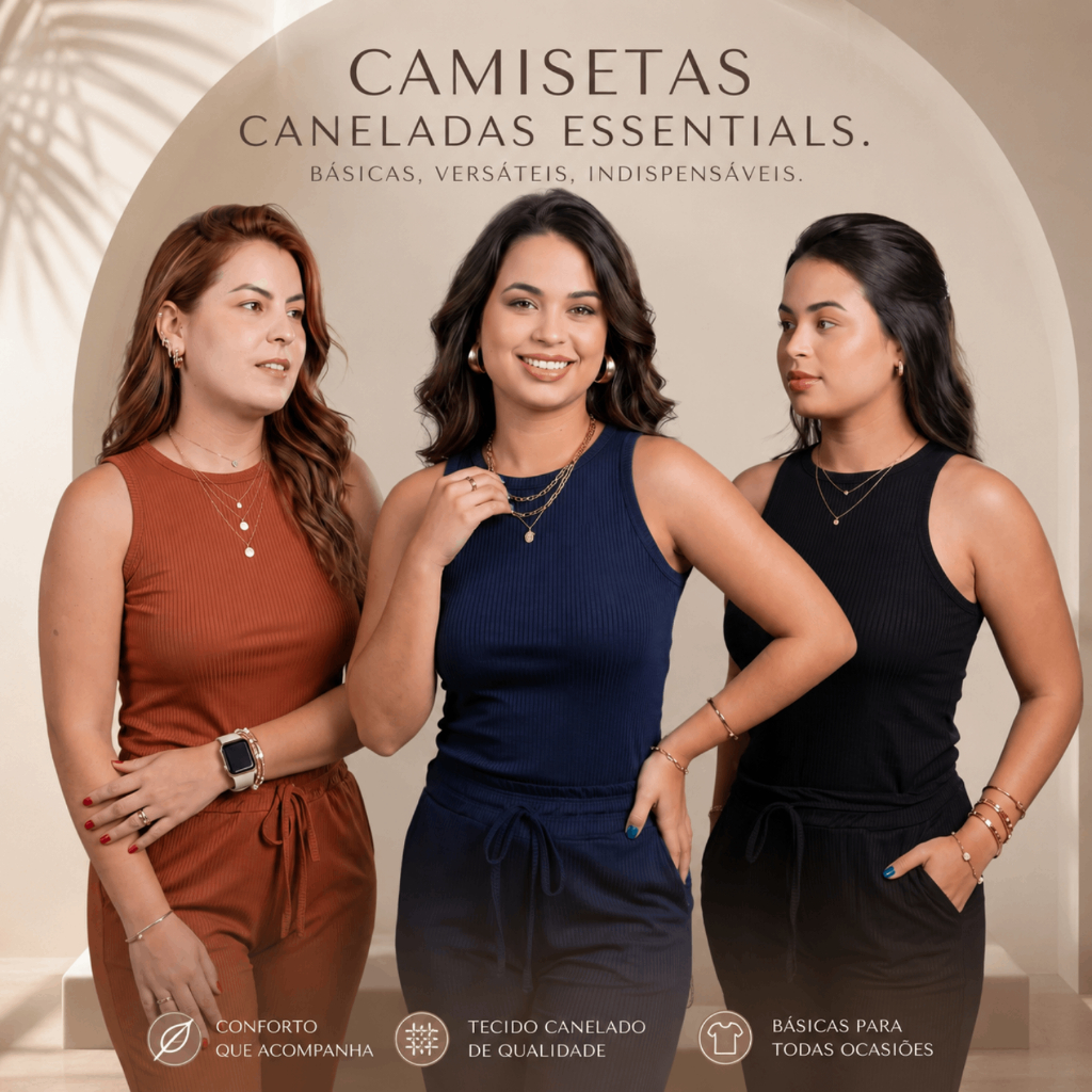 Blusa Regata Feminina Canelada Básica Lisa Versátil Confortável Verão