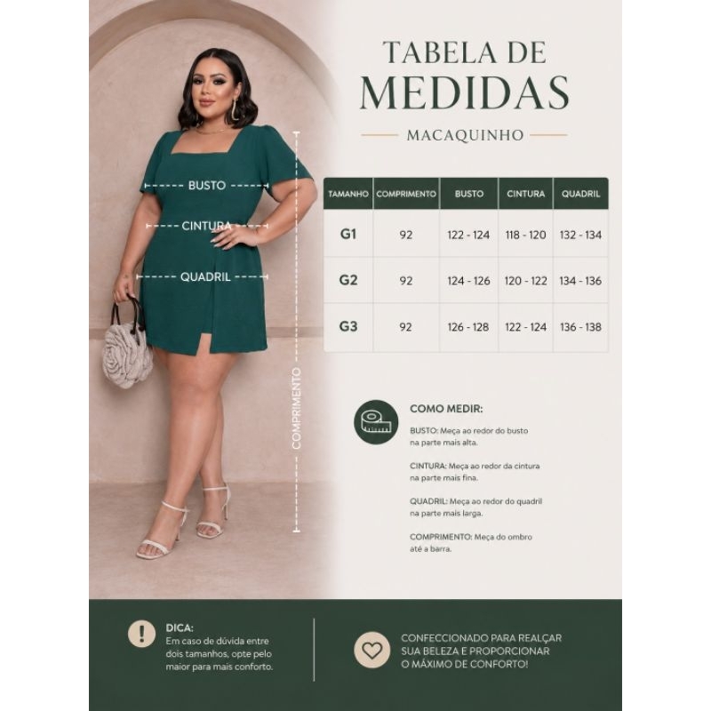 Macaquinho Plus Size De Manga Curta Campanha Short Saia Elegante