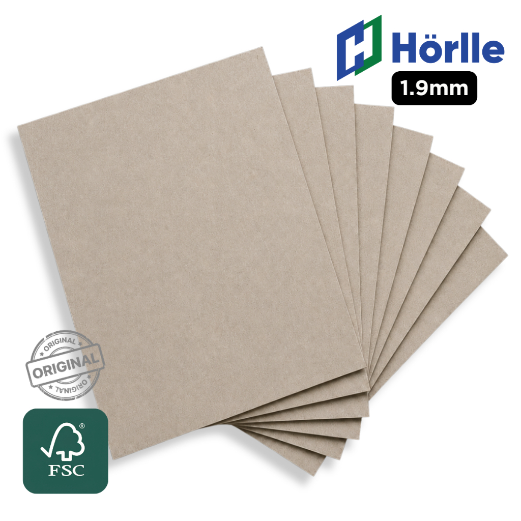 Cartão Cinza Horlle 1.9 mm (Papelão Holler 1,9mm) para Encadernação e Cartonagem A4 A5 A6 15,5x21,5 16x22 19x27 40x50