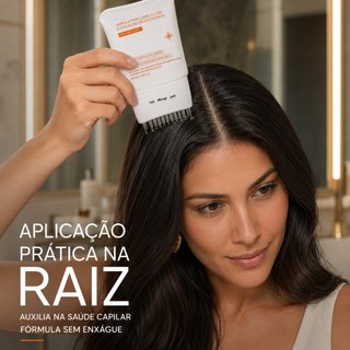 Sérum para Couro Cabeludo 100ml com Escova Massageadora | Fortalece as Raízes, Ajuda a Reduzir a Queda, Revitaliza os Fi