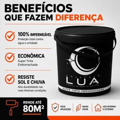 Tinta Emborrachada Impermeável Lavável Parede Reboco Laje Telhados Econômica