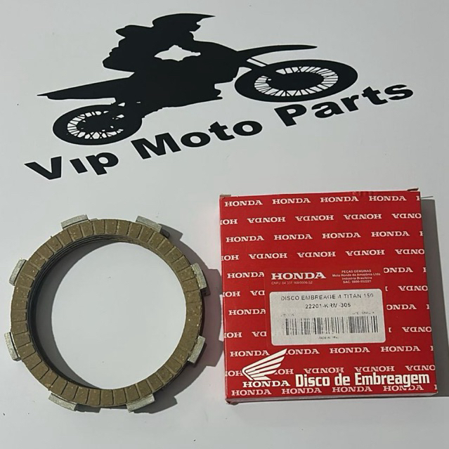 Discos de Embreagem 5 un- Titan125/150/160-Fan125/150/160-NXR Bros125/150/160-XRE190 -Original Honda