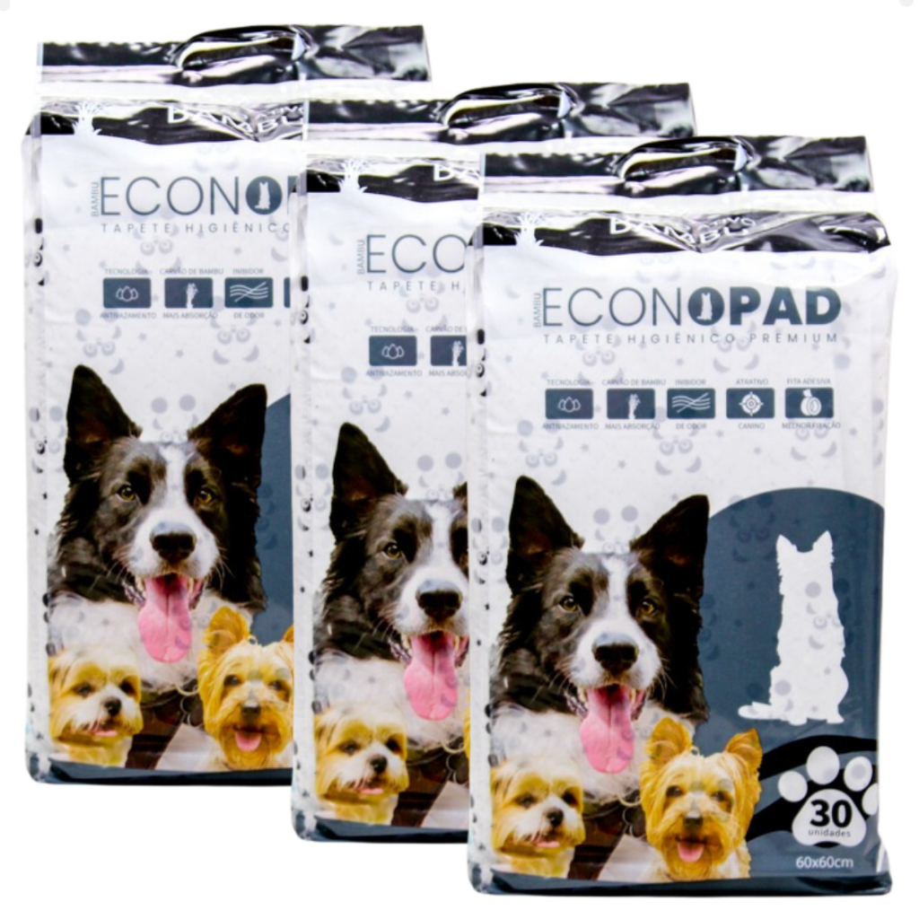 90 Tapete Pet Higienico 60x90 Carvão Ativado Anti Odor Cães E Gatos