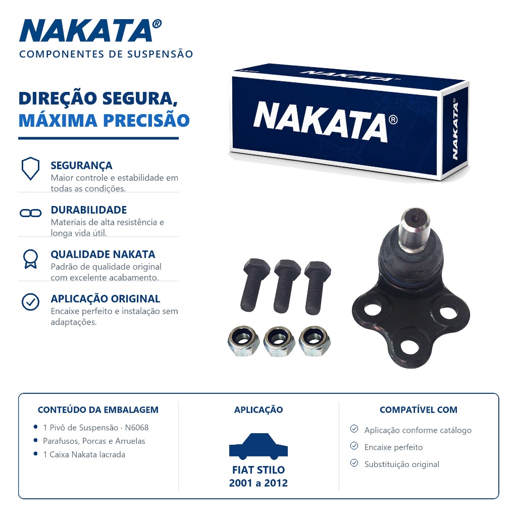 Pivo De Suspensão FIAT STILO 2001 a 2012 NAKATA