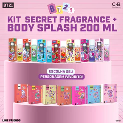 BT21 KIT SECRET FRAGRANCE + BODY SPLASH 200 ML