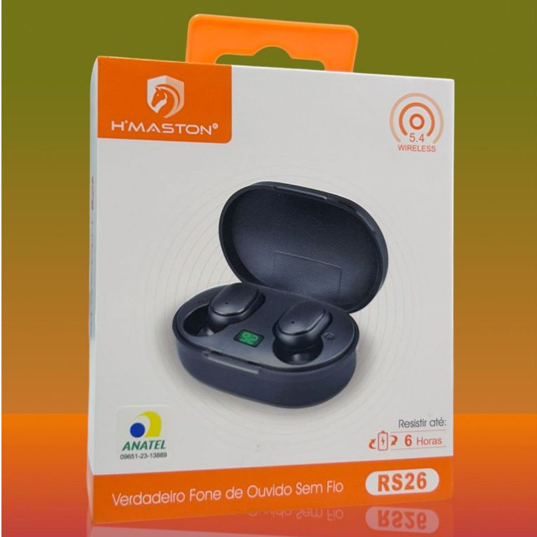 🎧 Fone Bluetooth 5.4 H’Maston RS26 Sem Fio | Display Digital 🔋 Até 6h | Grave Potente + Microfone