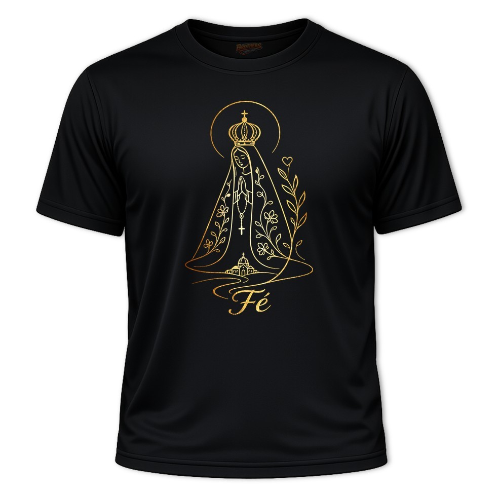 Camisa Camiseta Unissex NOSSA SENHORA APARECIDA Cristã Novena Religiosa Masculina ou Feminina Azul Padroeira do Brasil