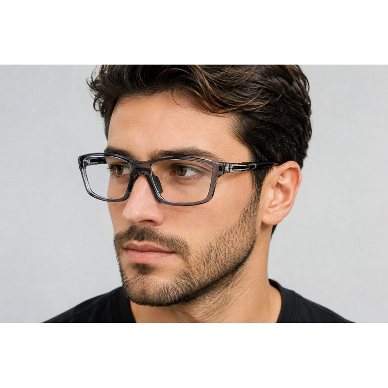 Armação de Óculos Masculina Esportiva Nylon Leve Retangular