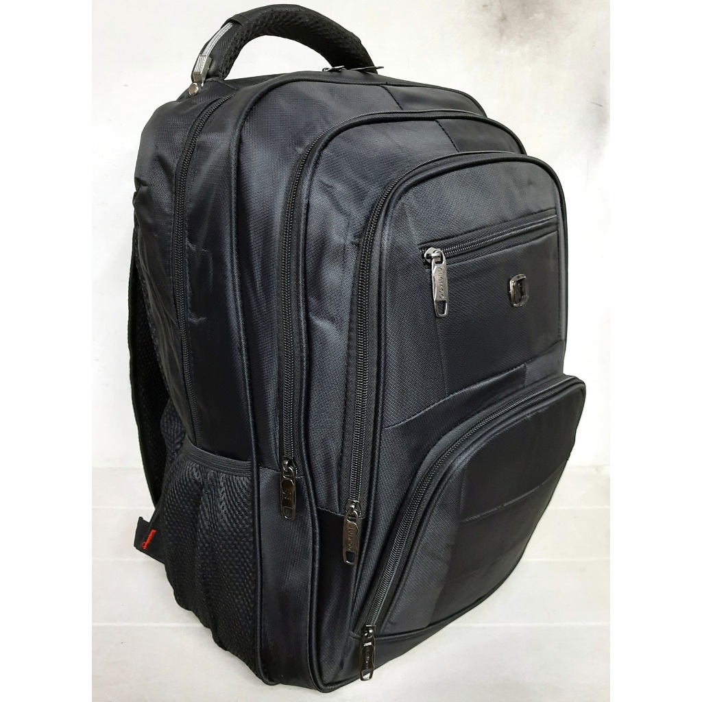 Mochila Masculina Preta Elemoo Notebook 17 Grande Reforçada Escolar Faculdade Trabalho Impermeável Resistente