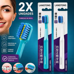 kit 2 Escova de Dente Aparelho Ortodôntico Adulto Escovas Dentes Ortodônticas Cerdas Macias Cuidado