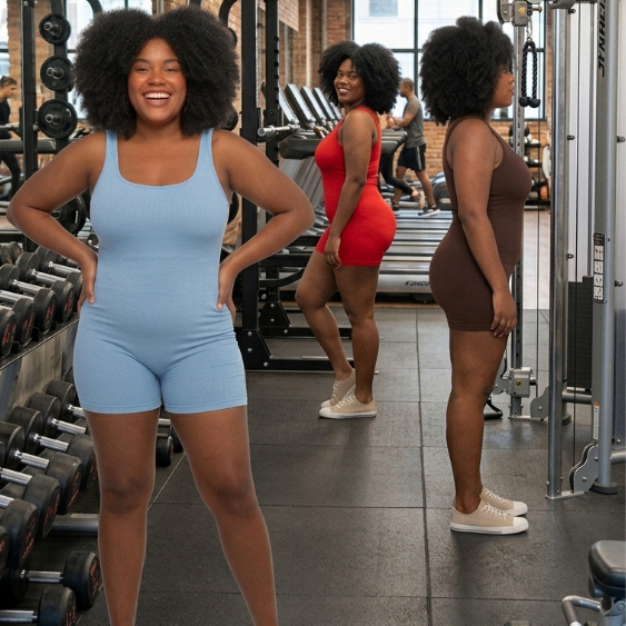 Macaquinho feminino fitness, canelado, curto, zero transparência, confortável, ideal para treino, caminhada e academia.
