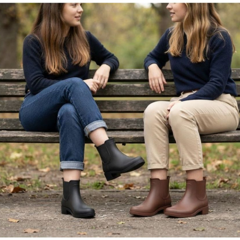 BOTA GALOCHA CANO CURTO IMPERMEAVEL ESTILO CONFORTAVEL CHUVA
