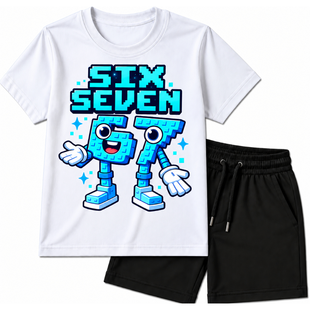 Conjunto Infantil Masculino Camiseta E Bermuda Em Algodão Estampa Premium Confortavel Casual Verão