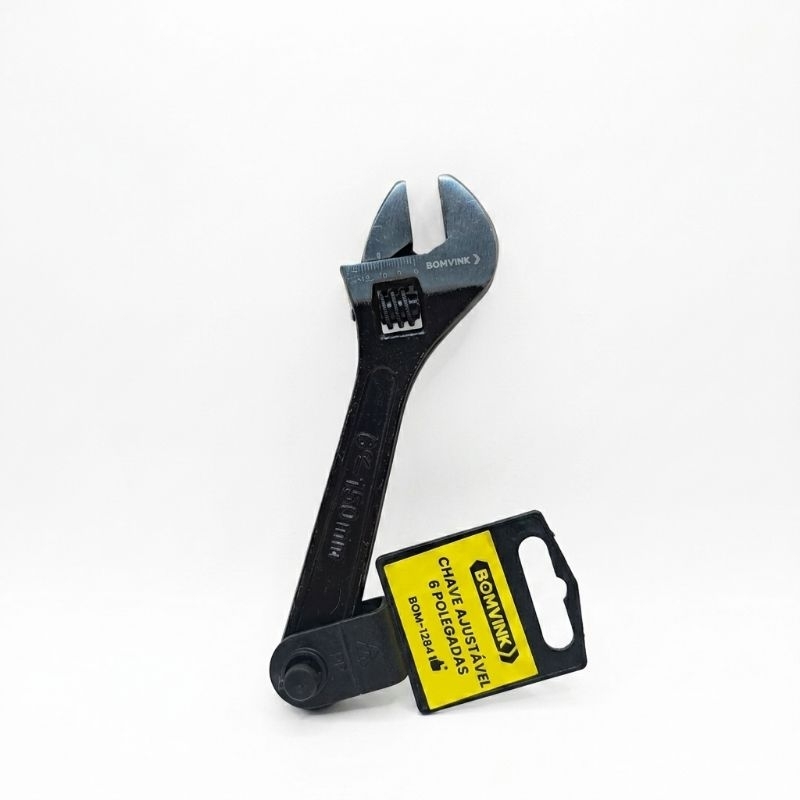 Chave Inglesa Ajustável 6 Polegadas Abertura de 150mm Aço Carbono