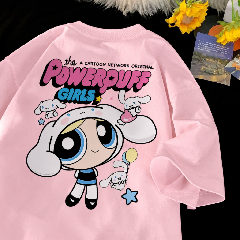 Camiseta Lindinha Cinamoroll Personagem Fofa Camisa 100% Algodão Macia Confortável Camisa Estampada
