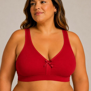 Sutia Conforto com Alças Acolchoadas Super Reforçado Plus Size Sustentação