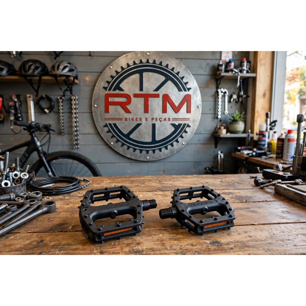 PEDAL PLATAFORMA BIKE NYLON METAL ROSCA GROSSA E FINA · foto 2