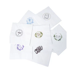 Guardanapos Personalizados 30x30cm Folha Dupla Eventos, Casamentos, Festas, Aniversarios