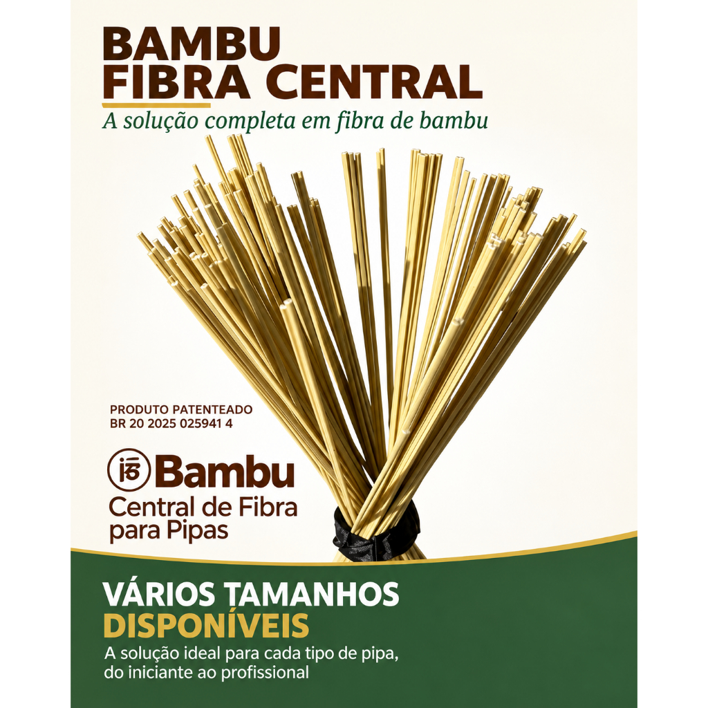 Bambu Central 92cm de Fibra para Pipas Aproximadamente 50 unidades