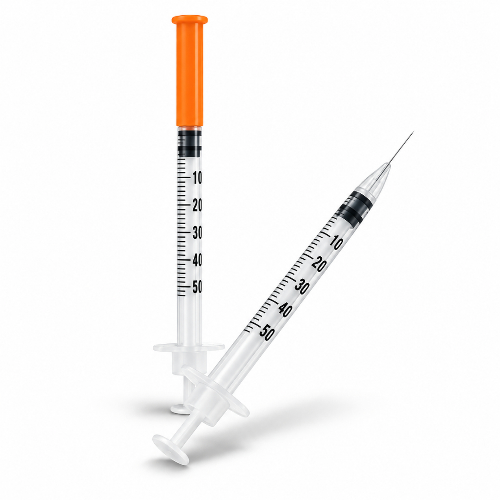 Kit 2 pct Seringa Insulina SR 0,5ml com Agulha Fixa 6x0,25mm C/10un