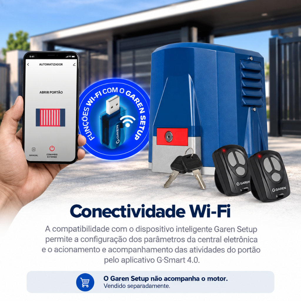 Kit Motor Condominial Completo Grand Kdz 1000kg 1/2hp Abertura de 10seg com 3 Metros de Cremalheira — imagem 2 de 2