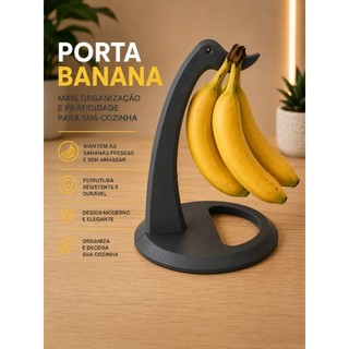Porta Banana Suporte para Bananas Fruteira Organizador de Cozinha