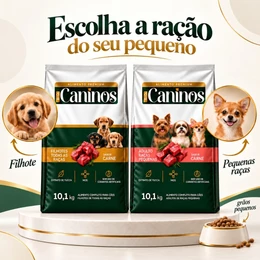 Ração para Cachorro Filhote e Raça Pequena Sabor Carne