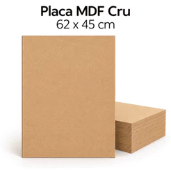 Chapa Quadrado MDF Cru 3mm 62x45 – Madeira para Artesanato, Corte a Laser e Maquete Tampa Quadro