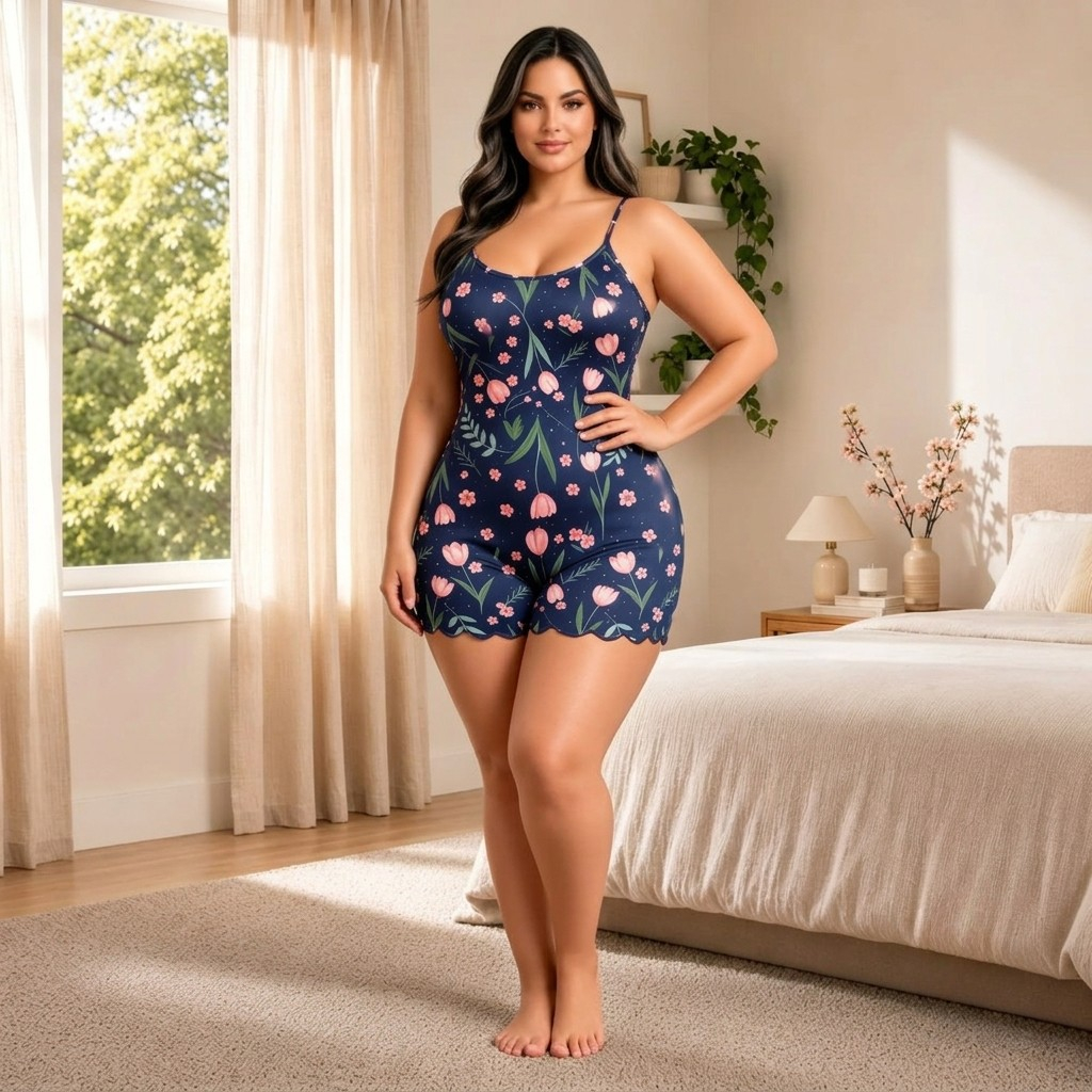 Pijama Femenino Macaquinho Perfeito Para Suas Noites e Momentos De Relaxamento