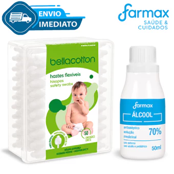 Kit higiene do coto UMBILICAL do Bebê Cotonete Hastes Flexiveis Limpeza Envio Imediato