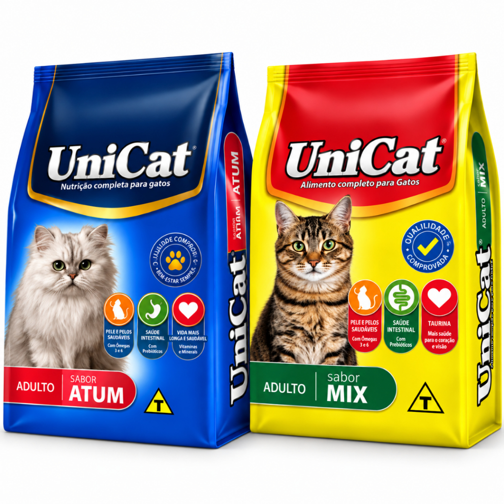 Ração Gatos Unicat Adultos Atum e Mix 10,1kg