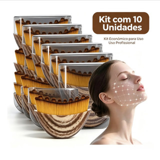 Escova Facial Massageadora Drenagem Linfática Rosto, Cerdas Macias, Auxiliar Skincare, Kit 1 / 2 /10 Unidades