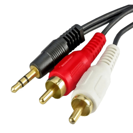 cabo auxiliar p2 macho x rca macho audio 1,5m p/ som / tv / home theater audio video