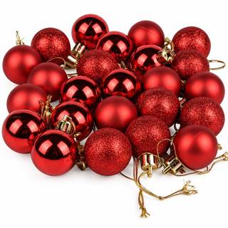Bolas de Natal Bolinhas Mista Lisas Glitter Decoração Natalina Enfeite Árvore de Natal